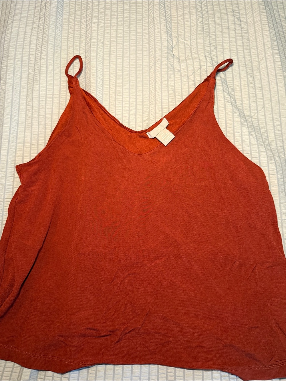 H&M Rust Red V-Neck Spaghetti Strap Camisole